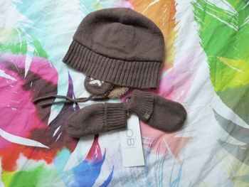 Ensemble bonnet et moufles Obaïbi Taille 3 mois