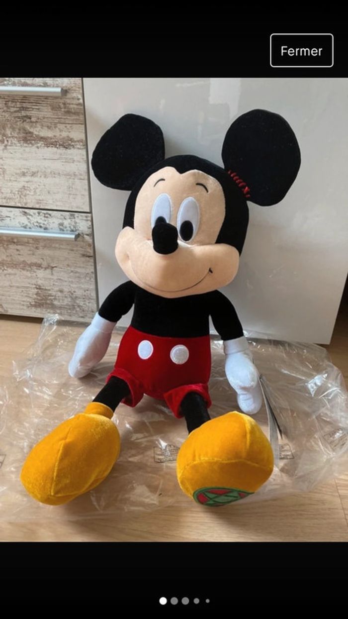 Peluche de Noël Mickey vintage Disney