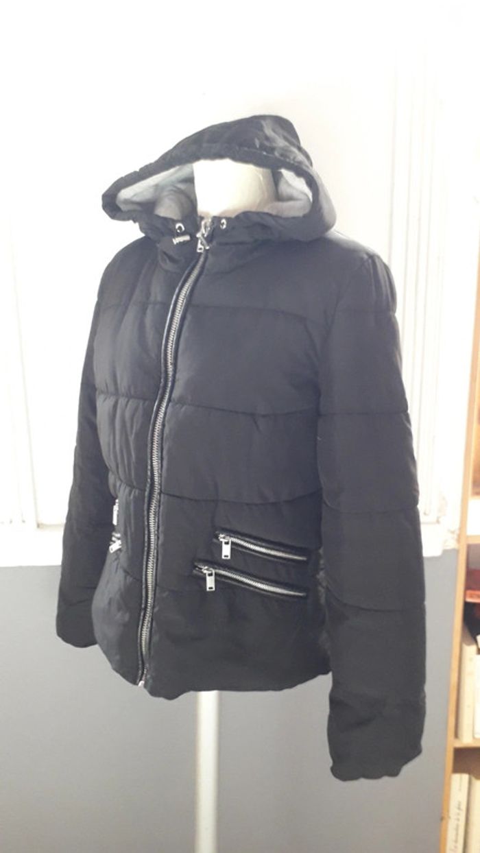 Veste matelassée noire à capuche - photo numéro 3