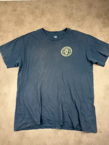 T-shirt Obey Bleu Marine Taille L