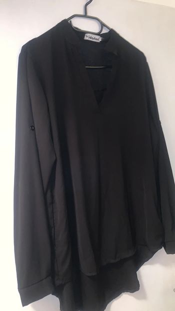 Chemise fluide asymétrique avec poches