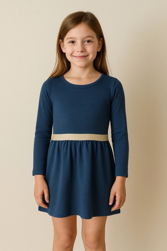 💙Robe In Extenso bleu marine pailletée - Taille 8 ans - Impeccable !💙 - photo numéro 3