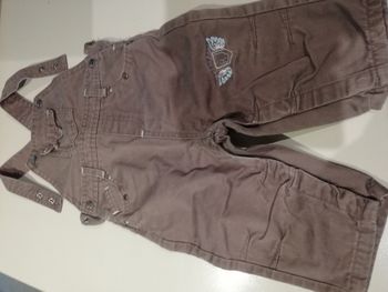 Salopette garçon marron Kitchoun 9 mois