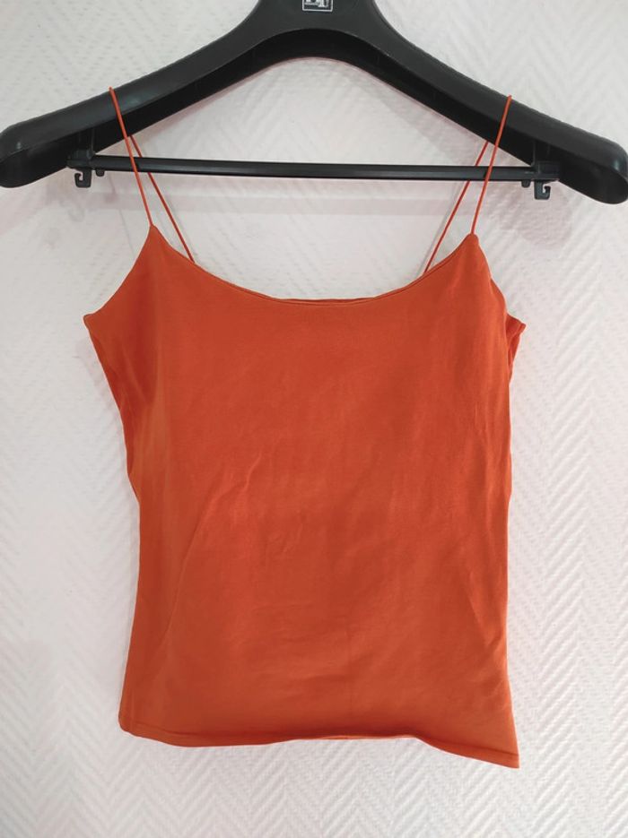 Top orange camaïeu T 38/40