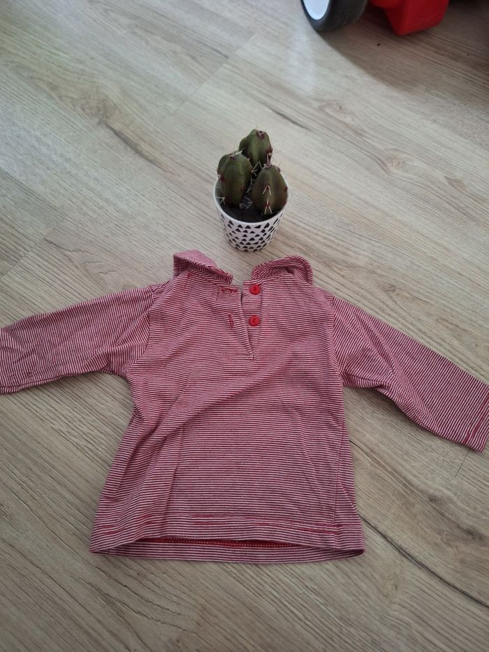 Haut manches longues col Claudine 6 mois fille - photo numéro 2