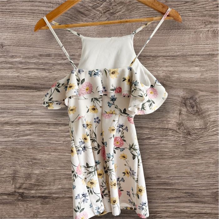 Combishort crème à motifs floraux multicolore new look taille 34 XS - photo numéro 5