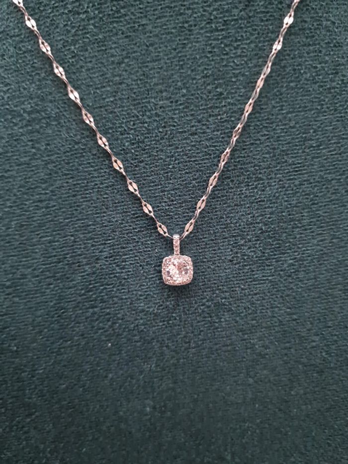 Collier Ras Coup Acier Argenté Zirconiums - photo numéro 16