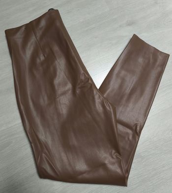 Pantalon simili cuir effet enduit