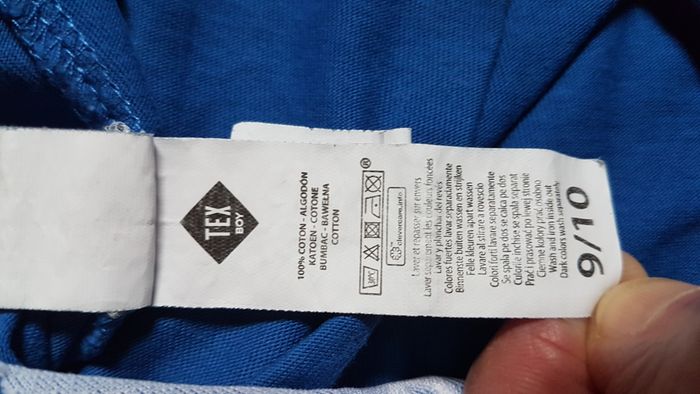 T shirt garçon 9-10 ans bleu Tex - photo numéro 3