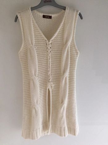 Gilet sans manches Écru Taille 38