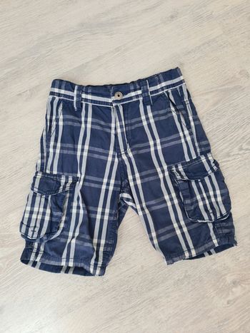 Short à carreaux bleu et blanc tape à l'œil 5 ans