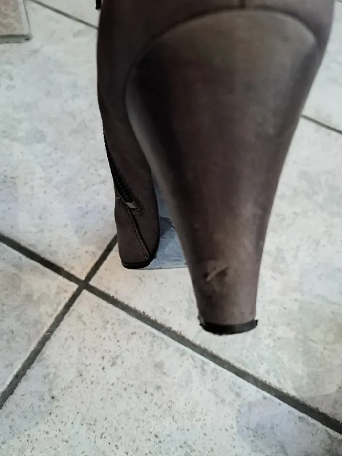 Bottines à talons camel, pointure 41 - photo numéro 5