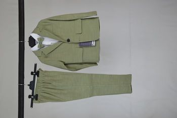Costume Garçon 8 Ans Élégant Vert Sauge – Tenue Chic 4 Pièces