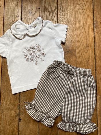 Ensemble tee-shirt short Grain de blé 12 mois