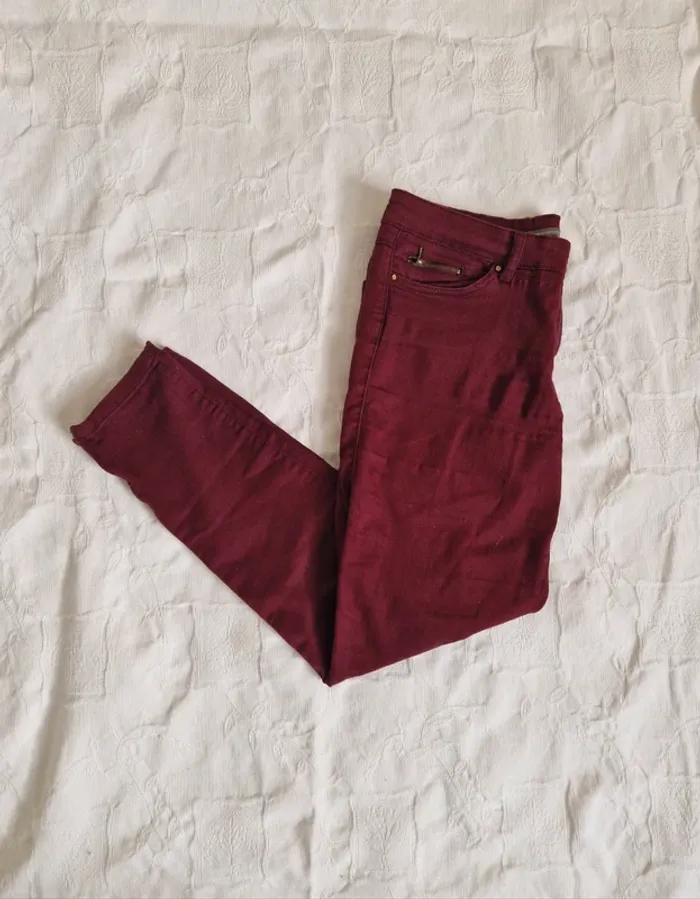 Pantalon bordeaux femme