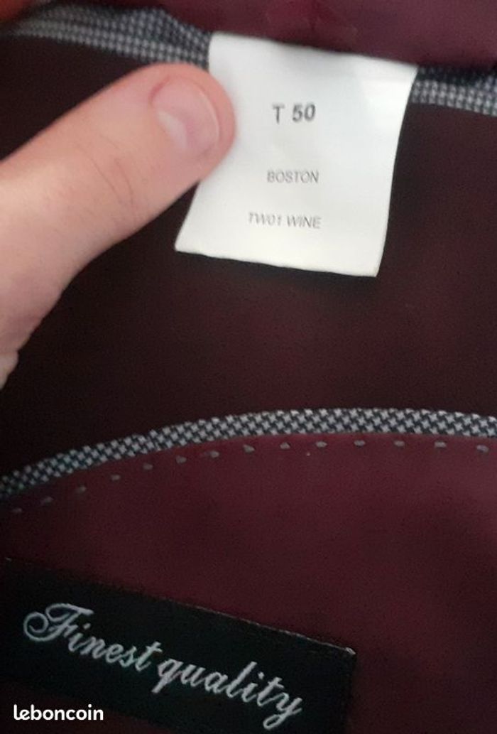 Costume bordeaux T42 Boston - photo numéro 4