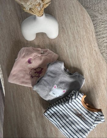 Lot 3 pyjamas 0 mois 