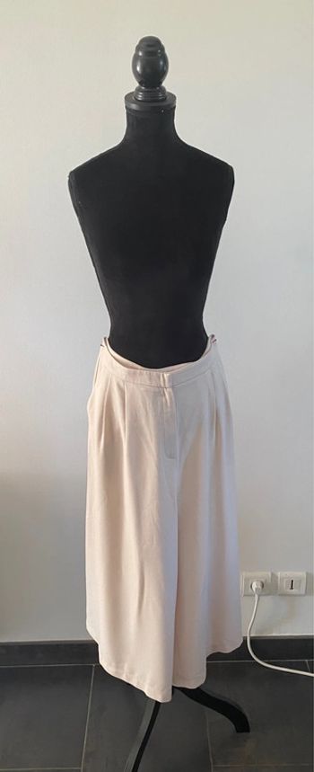 Pantalon jambe large crème Atmosphere taille 40