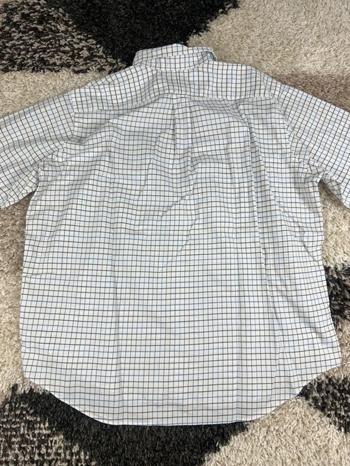 Chemise Ralph Lauren à carreaux blanc et bleu logo bleu taille XL style old money - photo numéro 11