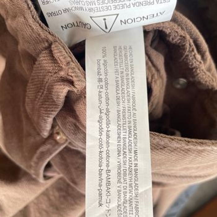 Pantalon large marron en velours côtelé 100% coton taille 42 Stradivarius V074 - photo numéro 10