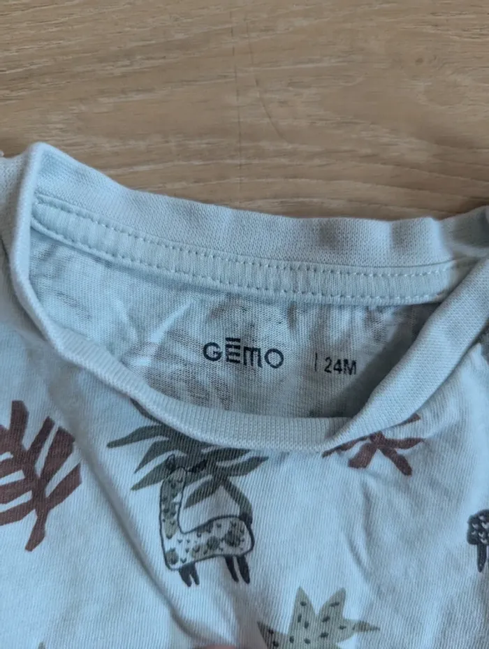 T-shirt manches longues Gémo Lama 24 mois - photo numéro 2