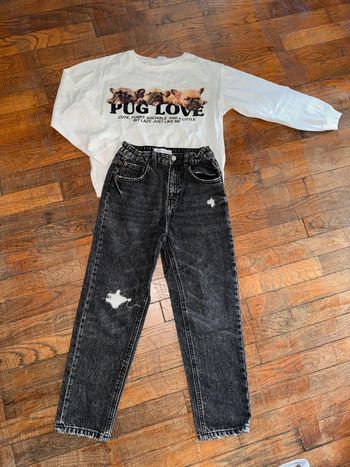 T-shirt et jeans Zara 10 ans