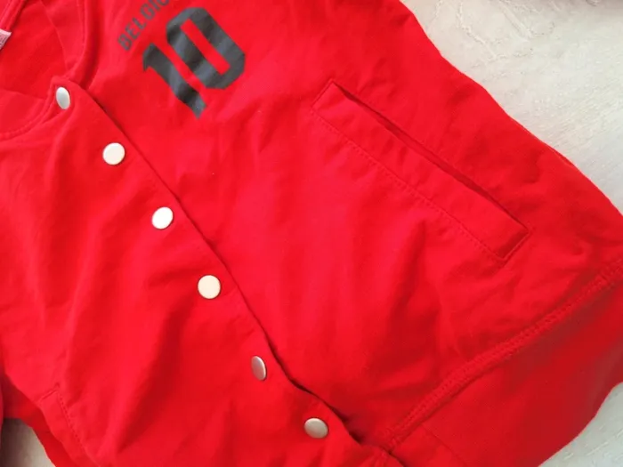 Gilet Belgique Belgium - taille 110-116cm - coton - printemps été - noir jaune rouge - photo numéro 5