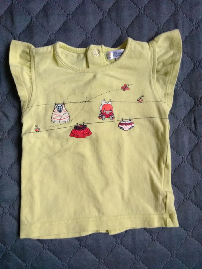 2 t- shirts, kitchoun, taille 3 mois - photo numéro 2