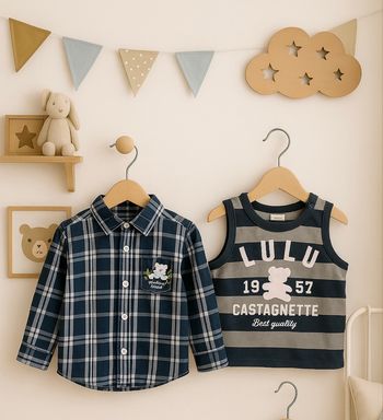 Lot chemise carreau de bardeau lulu castagnette Taille 12 mois