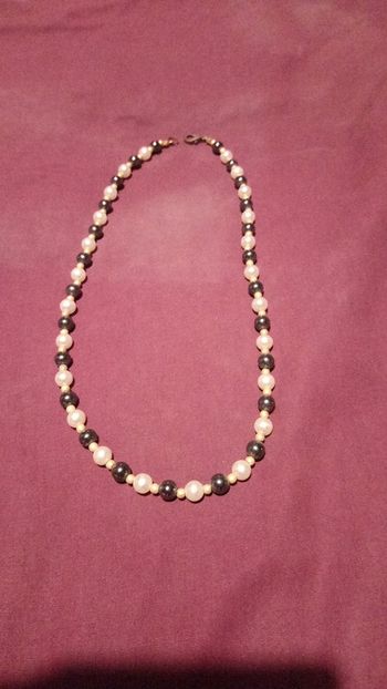 Collier perles imitation perles de culture et perles de tahiti