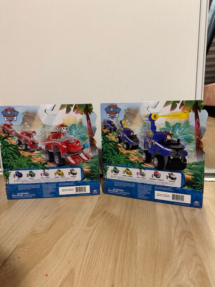 Lot 2 véhicules Pat Patrouille Chase et Marshall avec figurines - photo numéro 2