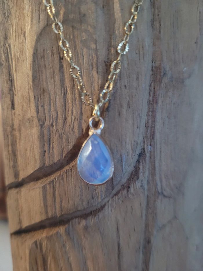 Chaine et pendentif en acier inoxydable doré - photo numéro 2