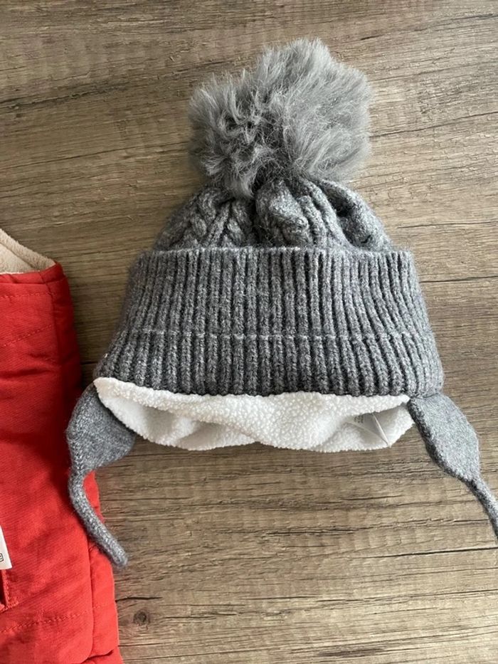 Doudoune sans manches + bonnet -18M- - photo numéro 4