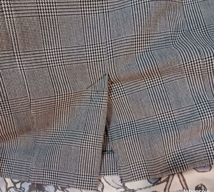 Robe carreaux pied-de-poule, noir et blanc - photo numéro 3