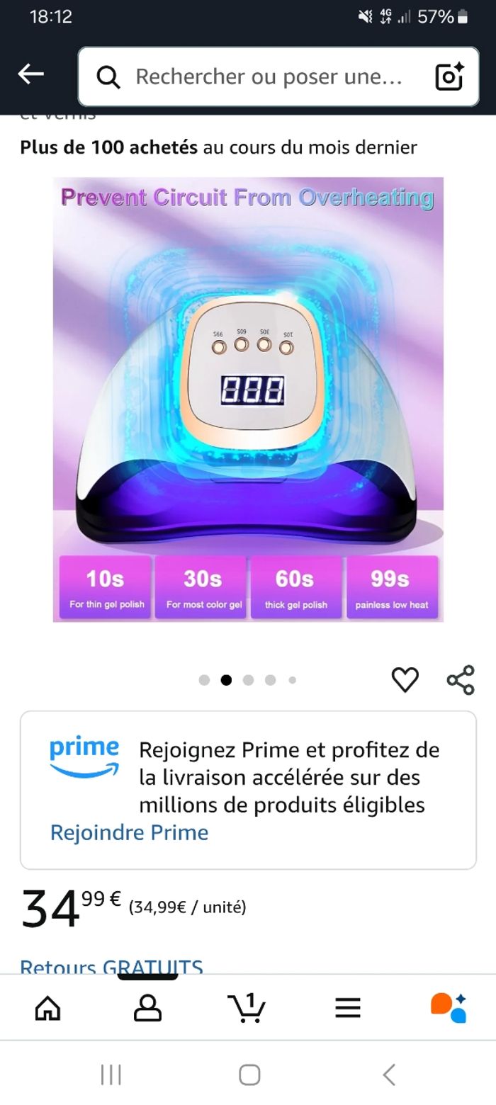 Lampe uv led ongle neuve - photo numéro 2