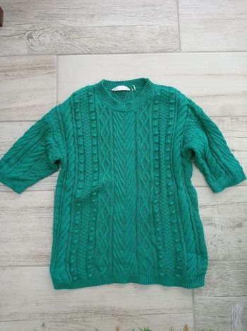 Pull vert manches 3/4 "Naf Naf" T. S