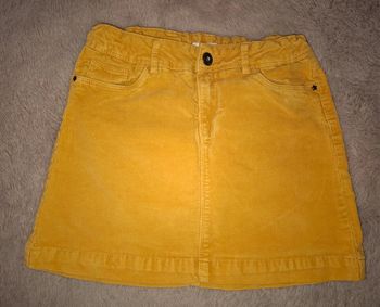 Jupe droite jaune moutarde 10 ans okaidi