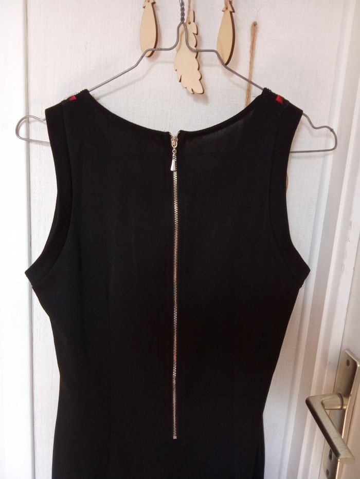 Robe mi saison été taille S/M motif fleur, rouge, noire - photo numéro 6