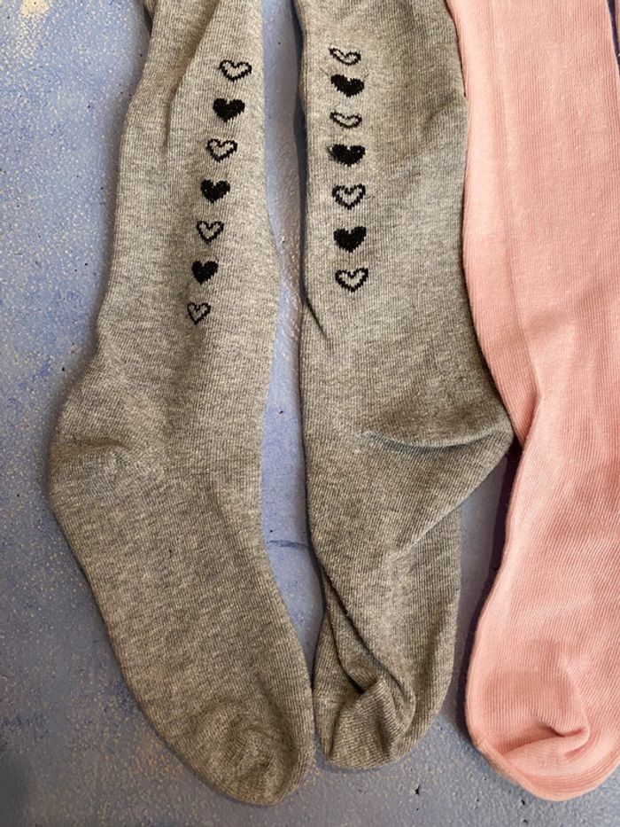Lot 3 collants fille coton 10/12 ans dont un court - photo numéro 3