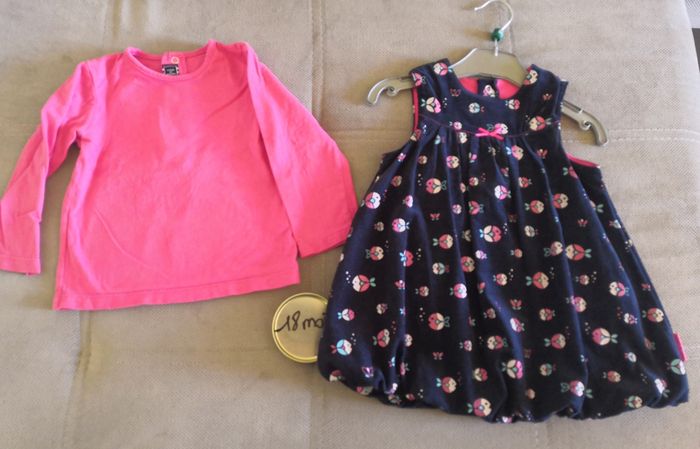 Ensemble robe et haut manches longues 18 mois