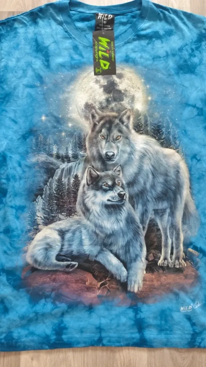 T-shirt loup neuf - photo numéro 2