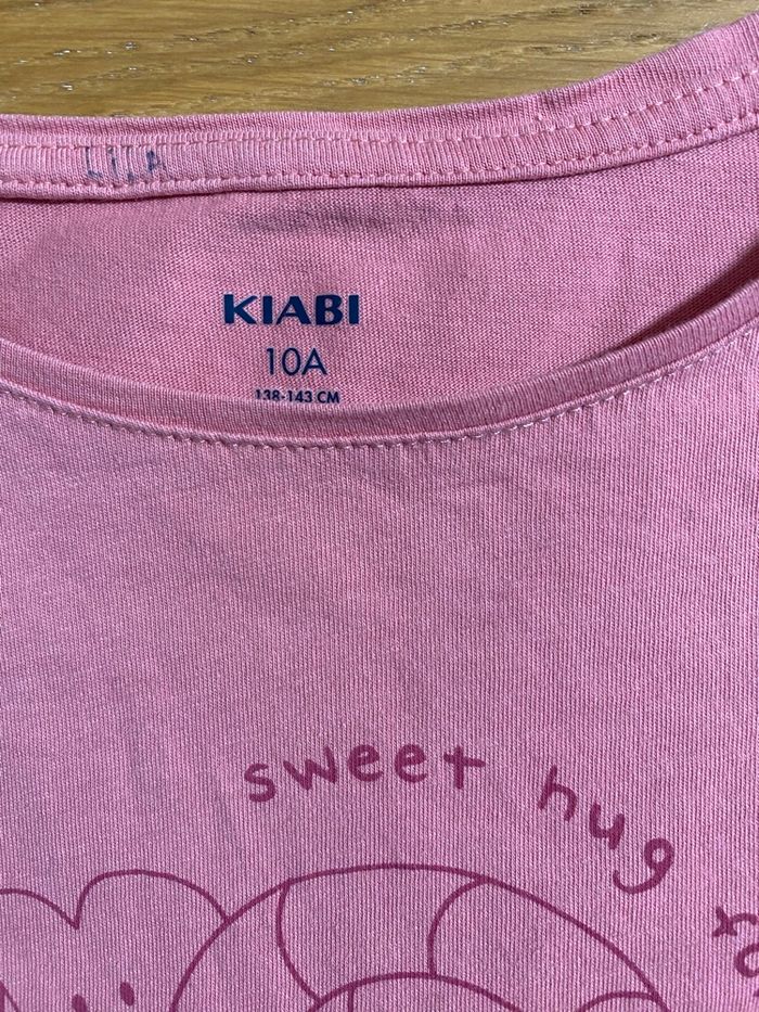 Kiabi T-shirt Sweet hug for you rose Taille 10 ans - photo numéro 5