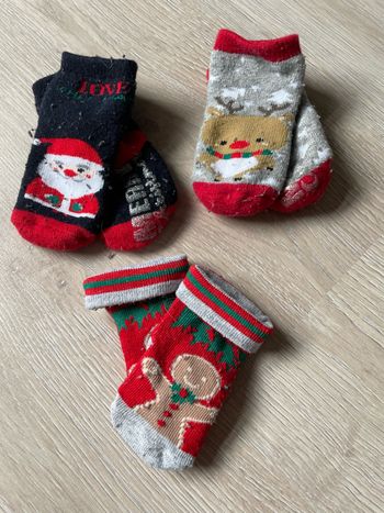 Lot de 3 paires de chaussettes noël