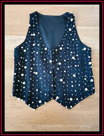 Veste sans manche perles