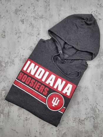 Pull capuche universitaire gris, M Hommes