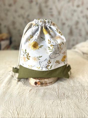 Sac à dos pochon renard kaki