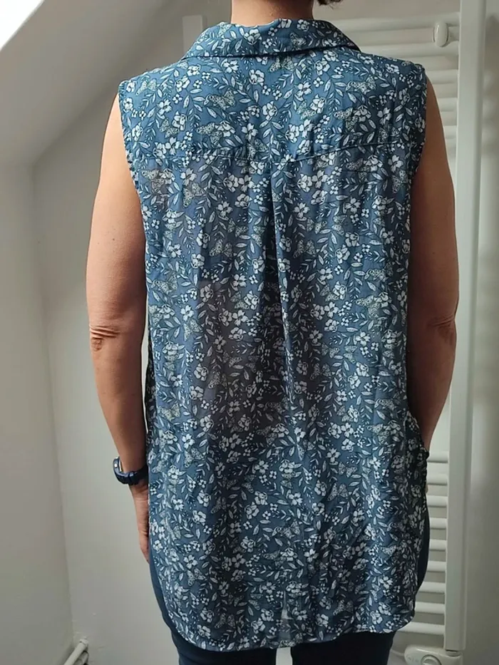 Blouse effet chemise sans manche 38/40 - photo numéro 4