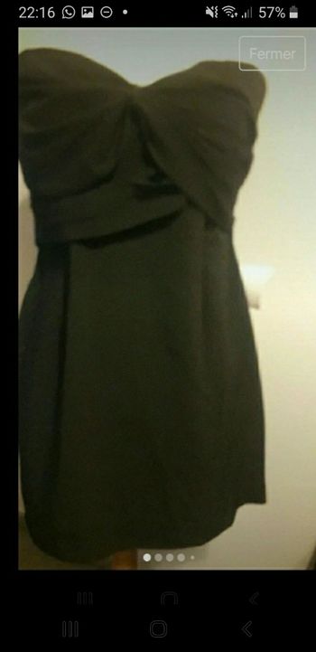 Neuve - magnifique  robe bustier noire de fêtes drapée Asos T 40