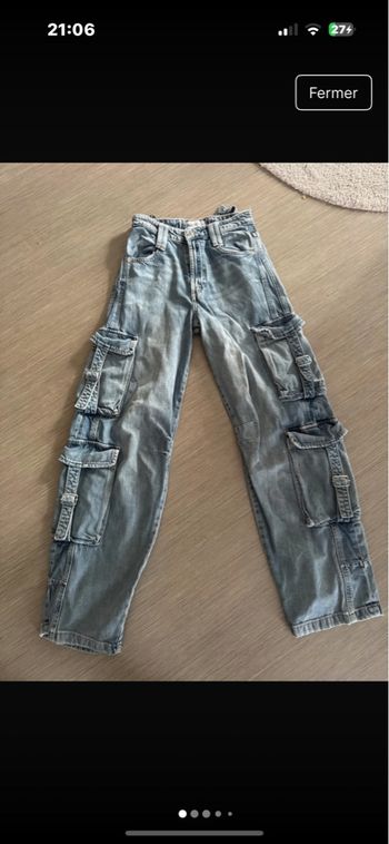Pantalon cargo parachute Zara taille xs peu porté