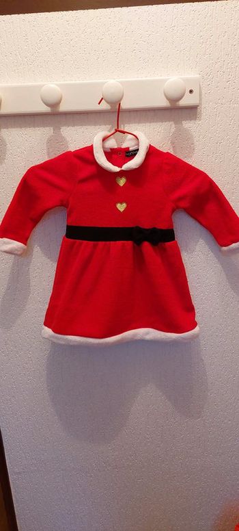 Très jolie robe Noël rouge In Extenso 86 cm 18 mois excellent état